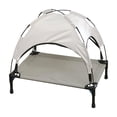 thumbnail image 1 of Elevated Dog Bed with Removable Canopy, Portable Dog Cot with Sun Protection Shade Tent, Raised Pet Cooling Cot Bed for Dogs, Green, 1 of 6