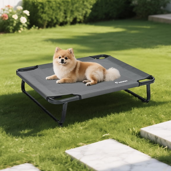 Elevated Dog Beds Extra Large Raised Dog Cots Outdoor Dog Bed Waterproof Pet Cots Stable and Easy Assembly, Teslin Fabric with 1.2mm Thick Iron Frame, Breathable, Ultra-Sturdy