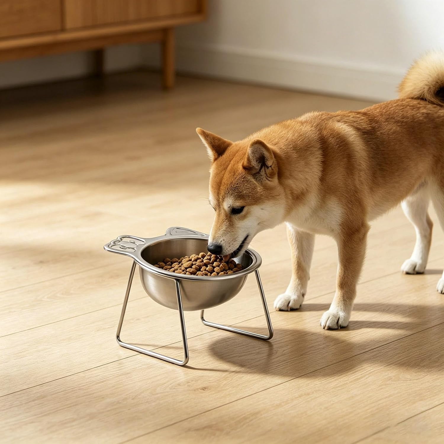 Elevated Dog Bowl with Stand， for Medium and Large Breeds