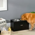 thumbnail image 1 of Elevated Dog Bowl with Storage Compartment Removable Stainless Steel Bowls for Large Dogs, 1 of 7
