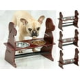 thumbnail image 1 of Elevated Dog Bowls, 3 Height Adjustable Raised Dog Bowl Stand with Stainless Steel Bowls Dog Feeder for Medium Small Pets, 1 of 6