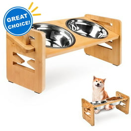 https://i5.walmartimages.com/seo/Elevated-Dog-Bowls-Adjustable-Raised-Bowl-Stand-Feeder-Small-Size-Dogs-Cats-Durable-Bamboo-Food-2-Stainless-Steel-Bowls-Non-Slip-Feet-Small_54f55f44-9aea-4411-92ec-b96f67222deb.580a99927dffea6078724d44dc33ea37.jpeg?odnHeight=264&odnWidth=264&odnBg=FFFFFF