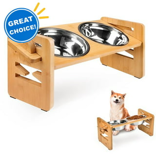 https://i5.walmartimages.com/seo/Elevated-Dog-Bowls-Adjustable-Raised-Bowl-Stand-Feeder-Small-Size-Dogs-Cats-Durable-Bamboo-Food-2-Stainless-Steel-Bowls-Non-Slip-Feet-Small_54f55f44-9aea-4411-92ec-b96f67222deb.580a99927dffea6078724d44dc33ea37.jpeg?odnHeight=320&odnWidth=320&odnBg=FFFFFF
