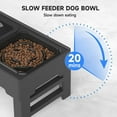 Elevated Dog Bowls Adjustable Raised Dog Bowl+Slow Feeder Dog Bowl and