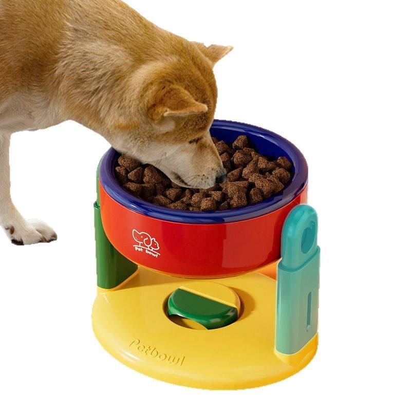 Elevated Dog Bowls with Adjustable Stand – Raised Pet Bowls with Strong Suction Cups for Stability, Ideal for Cats & Small to Medium Dogs for Water & Food, Kitchen Pet Accessory(RL Red 1 PC)
