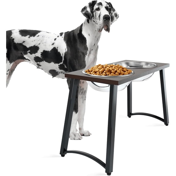 Elevated  Bowls for  Dogs with 2 X-Large Stainless   Bowls -3000ML(100oz), 16.5" Tall Raised  Bowl Stand,  & Water Bowls for Large Breed,  Dogs