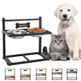 thumbnail image 1 of Elevated Dog Bowls for Medium and Small Dogs, 5 Adjustable Height, Raised Dog Bowl Stand with 2 Stainless Steel Dog Food Bowls, Metal Strong Dog Bowls Elevated, 1 of 7