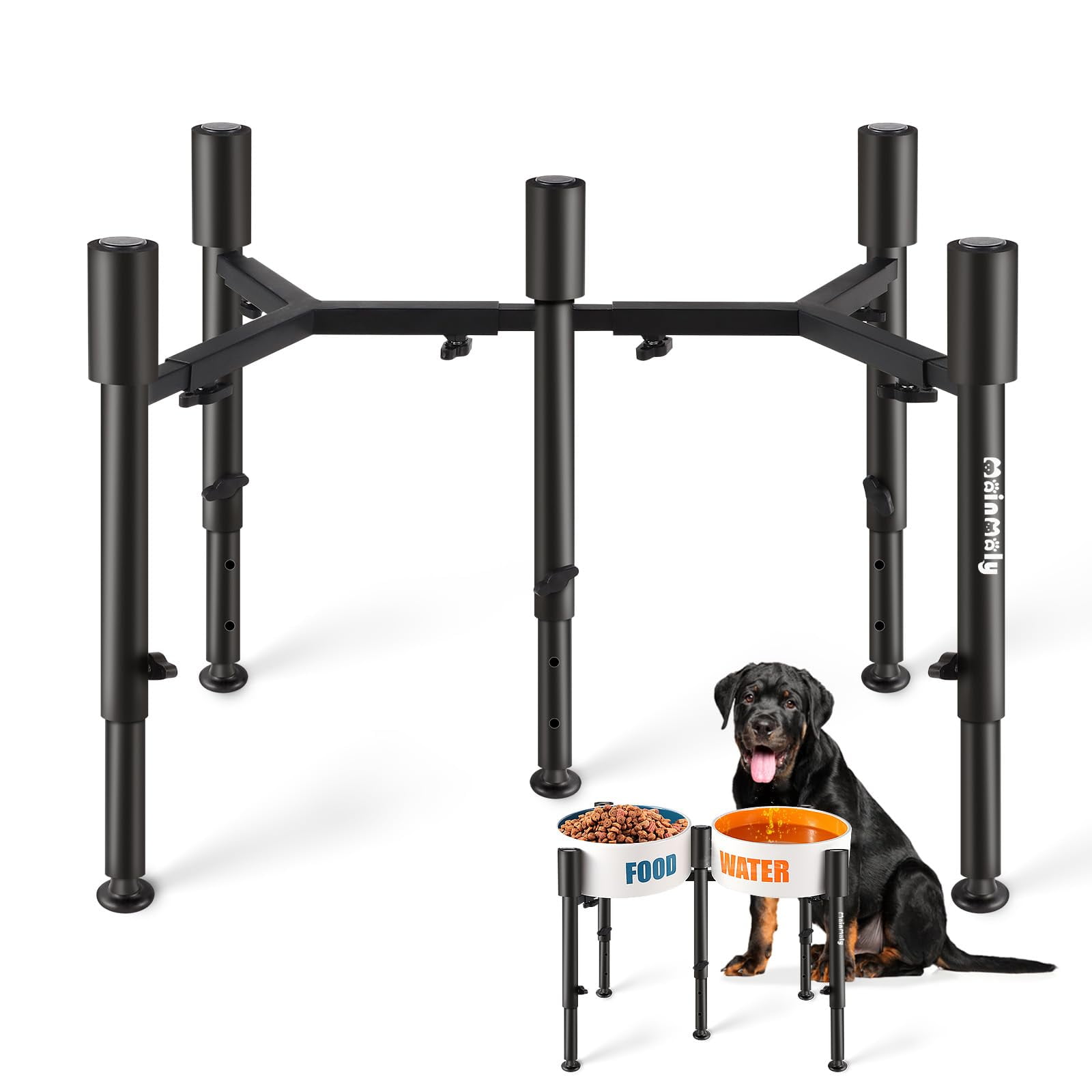 Elevated Dog Bowls Stand AIF4 Fits 6.611" Wide Bowls, 5 Height