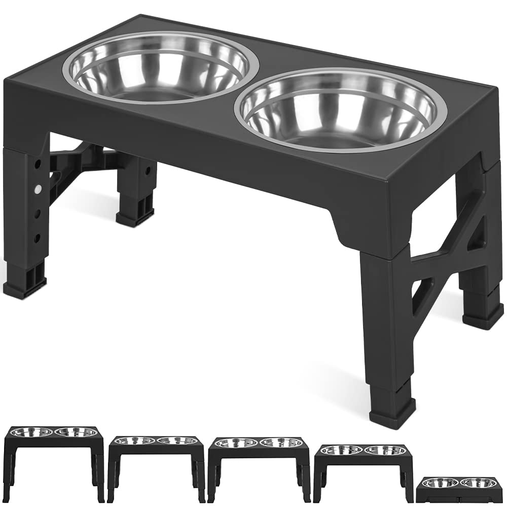 Elevated Dog Bowls with 2 Stainless Steel Dog Food Bowls,Raised Dog