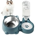 thumbnail image 1 of Elevated Dog and Cat Bowls Set, Tilted Food and Water Bowls with Stainless Steel Bowls and Water Dispenser for Cats and Dogs, Ergonomic Design for Easy Feeding, 1 of 8