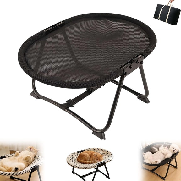 Elevated Dog Hammock Bed for Indoor & Outdoor Camping,Foldable No-Assembly Pet Bed with Breathable Mesh,Non-Slip Raised Pet Sleeping Platform,Lightweight Raised Pe-t Cot for Puppy, 1pcs-B