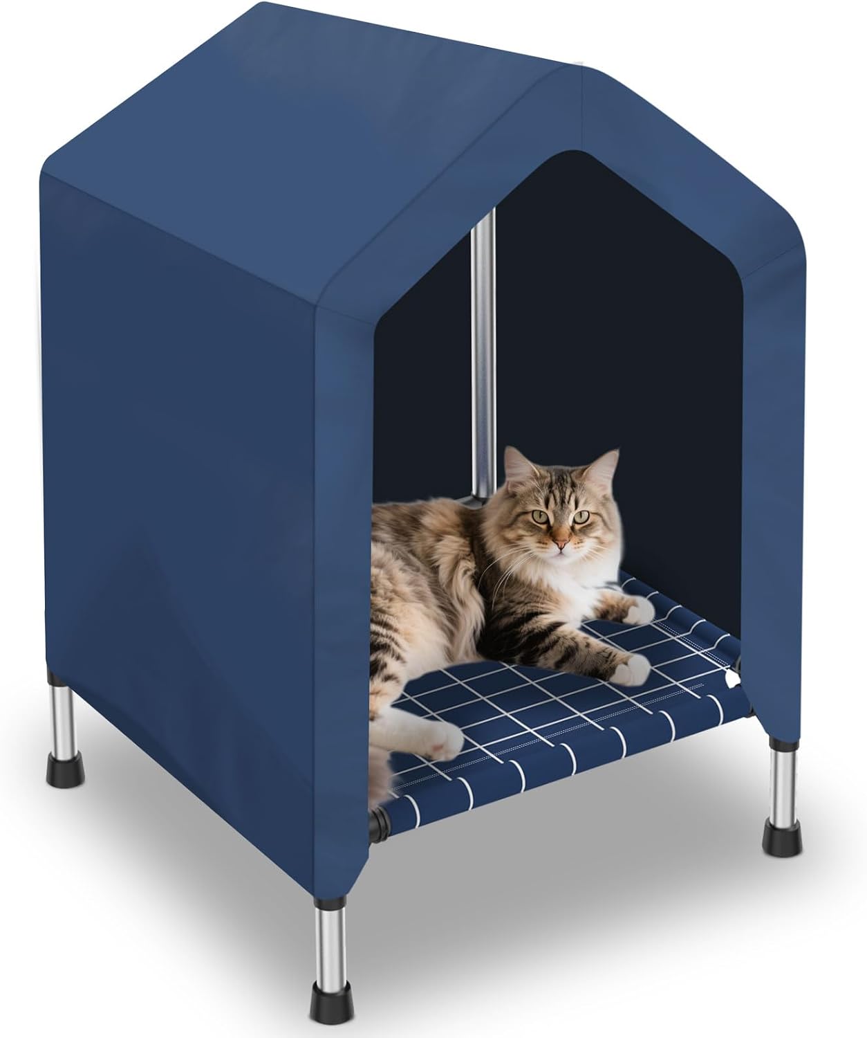 Elevated Dog House for Outdoor or Indoor - Waterproof Dog Tent Cat House, Dog Sunshade Tent, Pet House with Removable Cover, Suitable for Medium Cats Dogs
