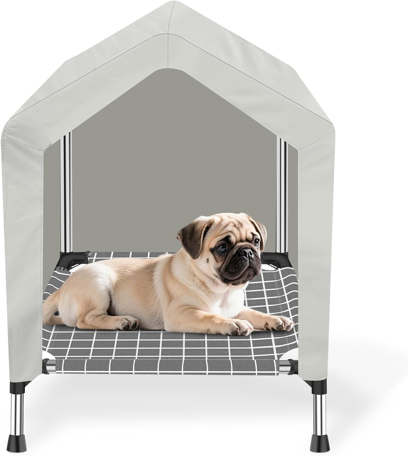 Elevated Dog House for Outdoor or Indoor - Waterproof Dog Tent Cat House, Dog Sunshade Tent, Pet House with Removable Cover, Suitable for Medium Cats Dogs