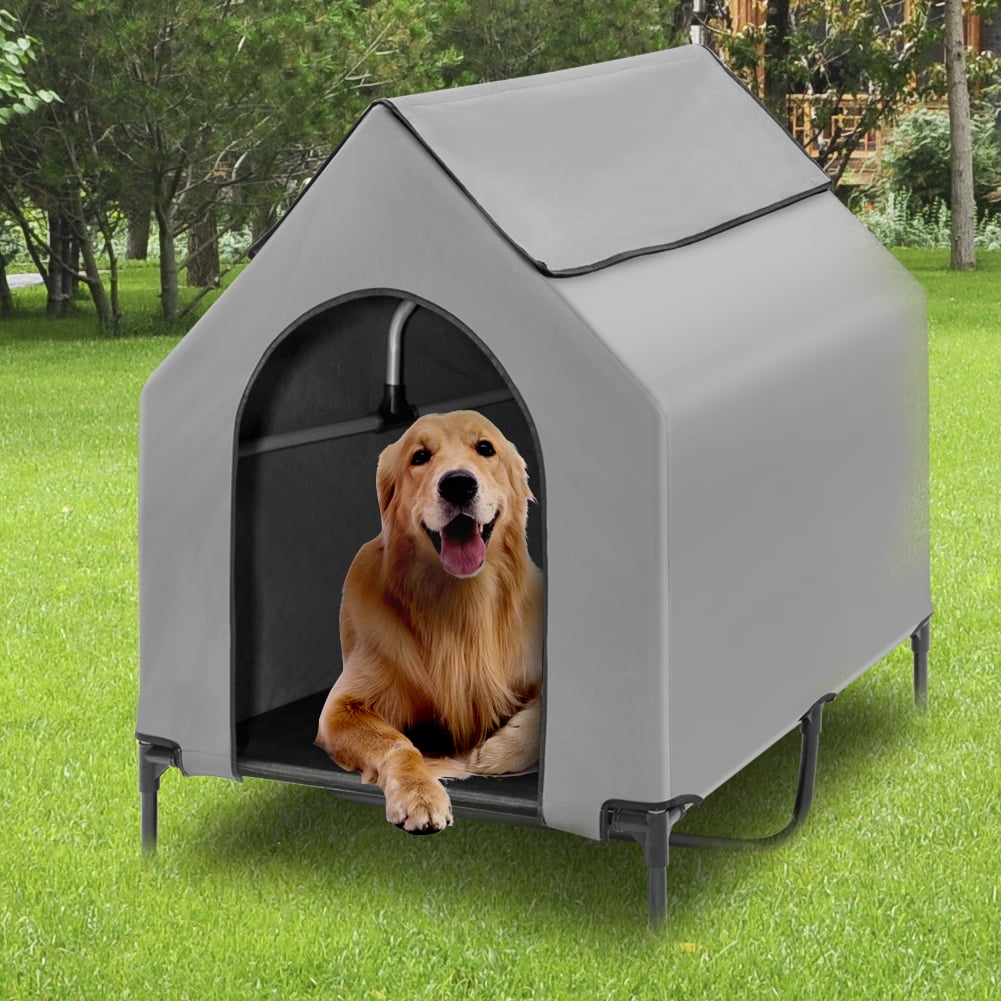 Elevated Dog House, Pet Canopy House Crate, Large Dog, Indoor & Outdoor