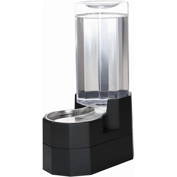 Elevated Dog Water Dispenser: 9L Gravity Auto Refill -Senior & Joint-Friendly Comfort Height - Leak-Proof - Stainless Steel Bowl -for Large Dogs -Multi-Pet Homes -Kitchen/Living Room/Garage