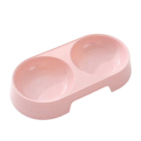 Elevated Double Pet Bowl for Cats and Dogs Portable Candy Colored Feeding and Drinking Tray with Non- Base for Indoor and Outdoor Use