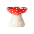 thumbnail image 1 of Elevated Feeder Bowl Slows Down Feeding Dish Pet Dog Bowl Cartoon Mushroom Elevated Pet Bowl, 1 of 8