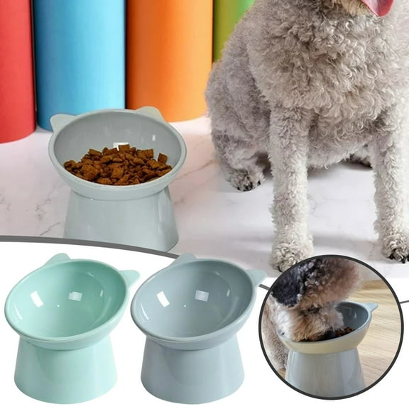 Elevated Pet Feeder Set Non- Raised Bowls for Comfortable Dog and Cat Dining