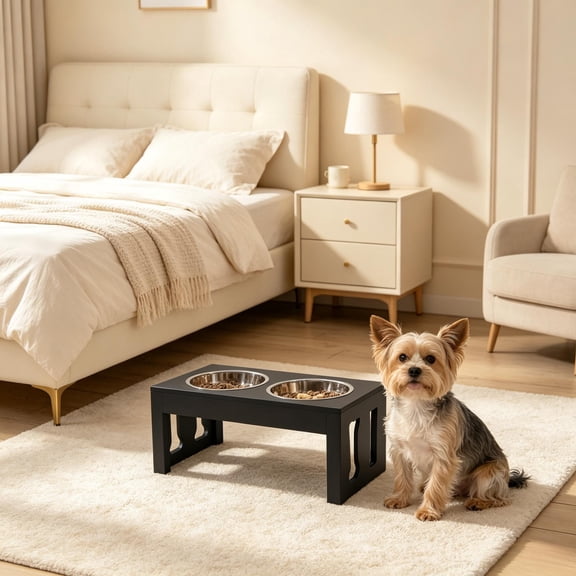 Elevated Feeding Station with Double Bowls,Elevated Feeding Station,Pet Feeder