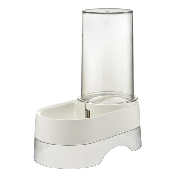 Elevated Gravity Water Dispenser for Pets, White