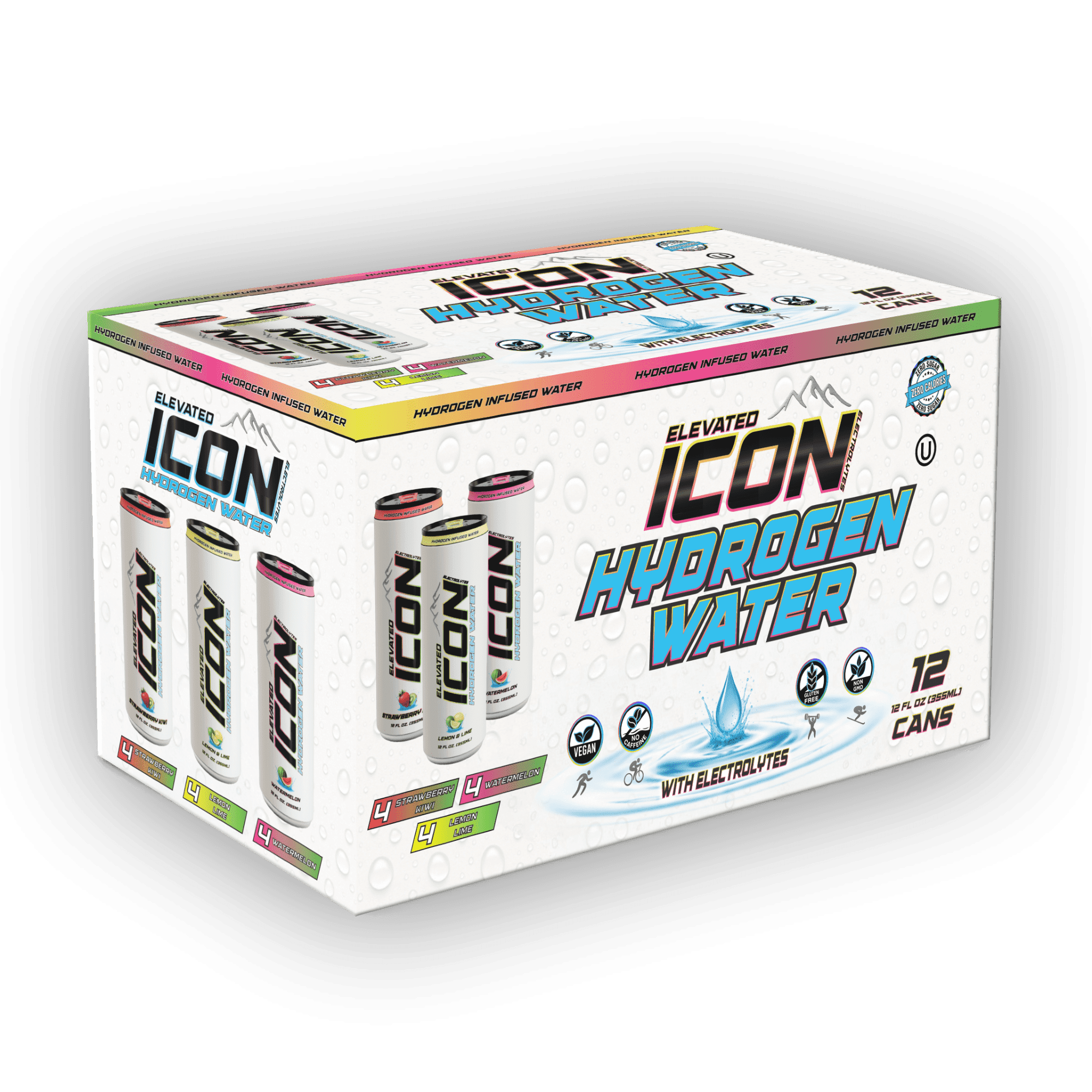 Elevated ICON Hydrogen Water Multi Flavor 12pk