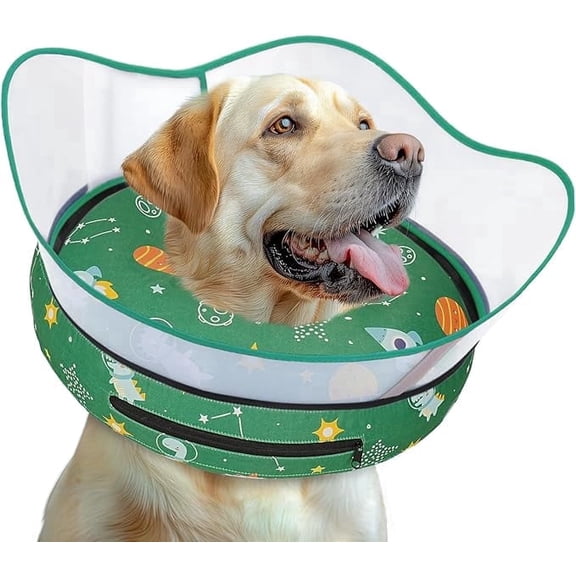 Inflatable Dog Cone Collar to Prevent Licking, Soft Recovery Donut Collar for Dogs, Adjustable Post-Surgery Alternative for Dogs
