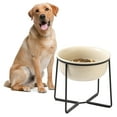 thumbnail image 1 of Elevated Large Dog Food Bowls - Raised Dog Bowl with Non Slip Stand - Heavy Weighted Ceramic Dog Feeding Bowl - Extra Wide Deep Dog Water Bowl - Pet Dishes for Medium to Big Dogs - 54 oz - 7 cups, 1 of 7