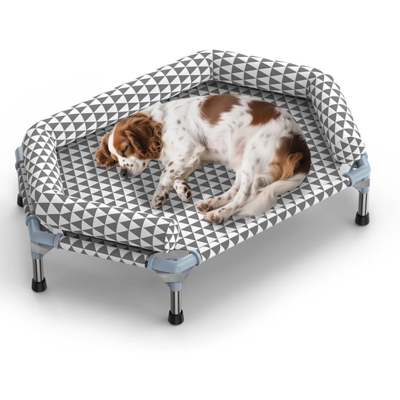 Elevated Outdoor Dog Bed, Large Size, Cotton Material, Non-Slip Feet, Fits up to 100lbs