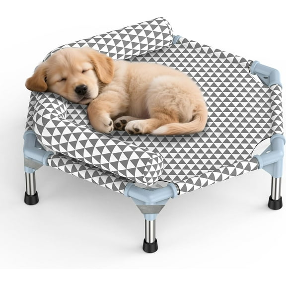 Elevated Outdoor Dog Bed, Large Size, Cotton Material, Non-Slip Feet, Fits up to 100lbs