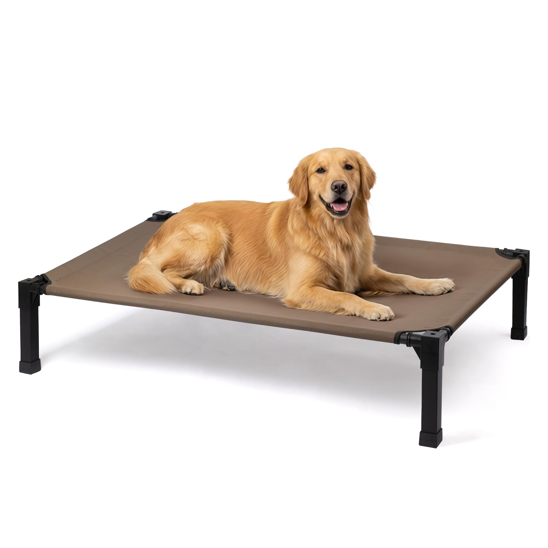 Elevated Outdoor Dog Bed  Pet Steel-framed And Non-slip Feet Raised With Waterproof Washable Breathable Teslin Mesh 51in