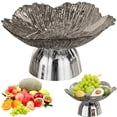 thumbnail image 1 of Elevated Pedestal Clear Plastic Fruit Serving Bowl, Raised Base Decorative Dessert Display Tray, Multipurpose Snack Holder for Home Dining Table Wedding Banquet, 1 of 5
