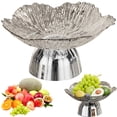 thumbnail image 1 of Elevated Pedestal Clear Plastic Fruit Serving Bowl, Raised Base Decorative Dessert Display Tray, Multipurpose Snack Holder for Home Dining Table Wedding Banquet, 1 of 4
