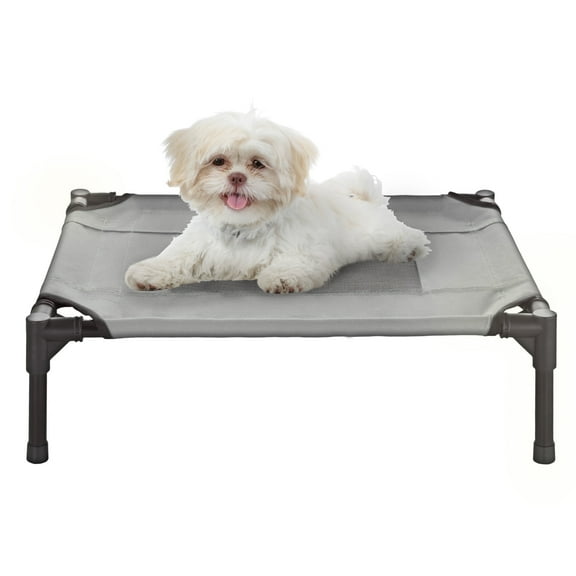 PETMAKER 24.5x18.5 Elevated Dog Bed - Indoor/Outdoor Cot for Pets (Gray)