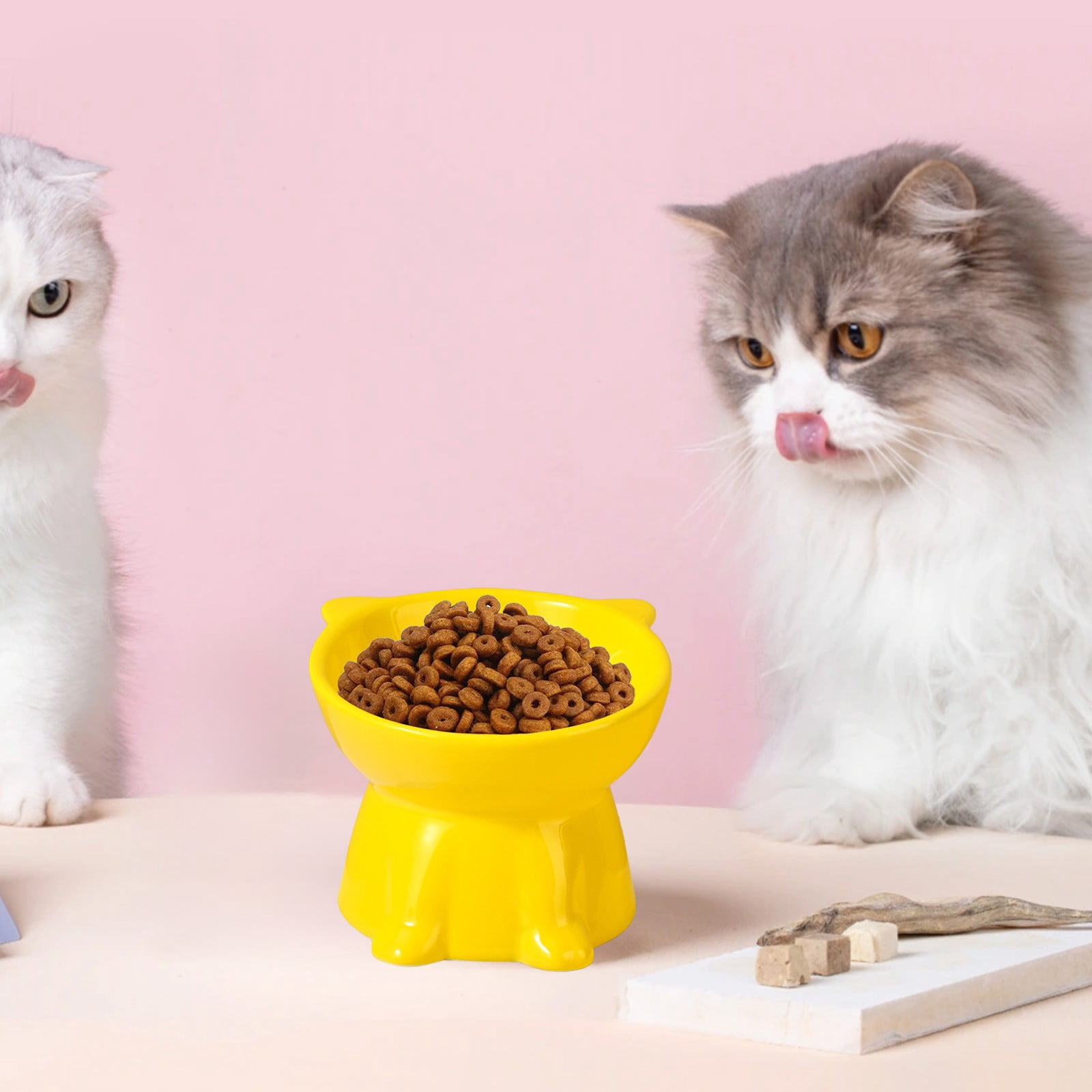 Elevated Pet Bowl Dog Bowl for Small Dogs,Food Bowls for Cats Feeding Bowl,Kitty Bowl Cat Bowl Slow Feeder,Ceramic Cat Dishes for Food and Water