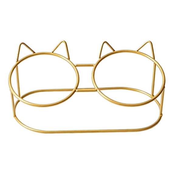 Healthy Design Frame Elevated Pet Bowl Stand, Iron Double Cat Bowl Holder, Raised Feeding ...