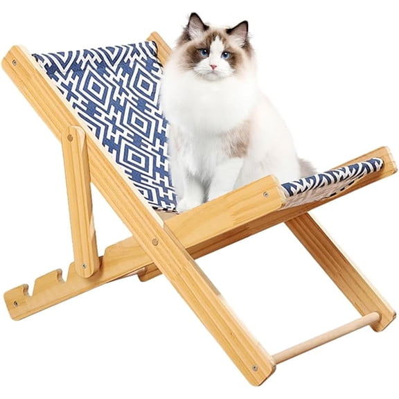 Elevated Pet Hammock Chair - Adjustable Cat & Dog Bed with Cooling Lounge, Supports 10kg, Space-Saving Indoor Perch for Small Pets, Easy to Assemble