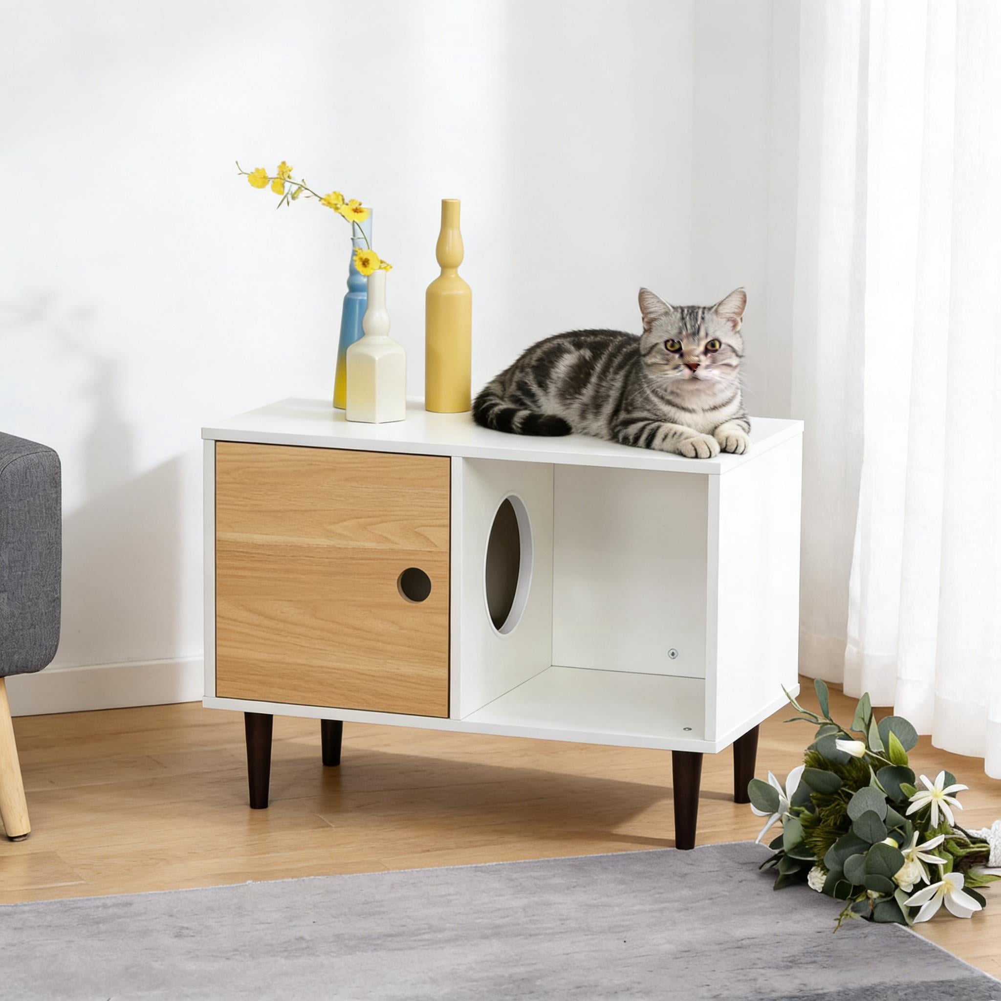 Elevated Pet House Wooden Cat House