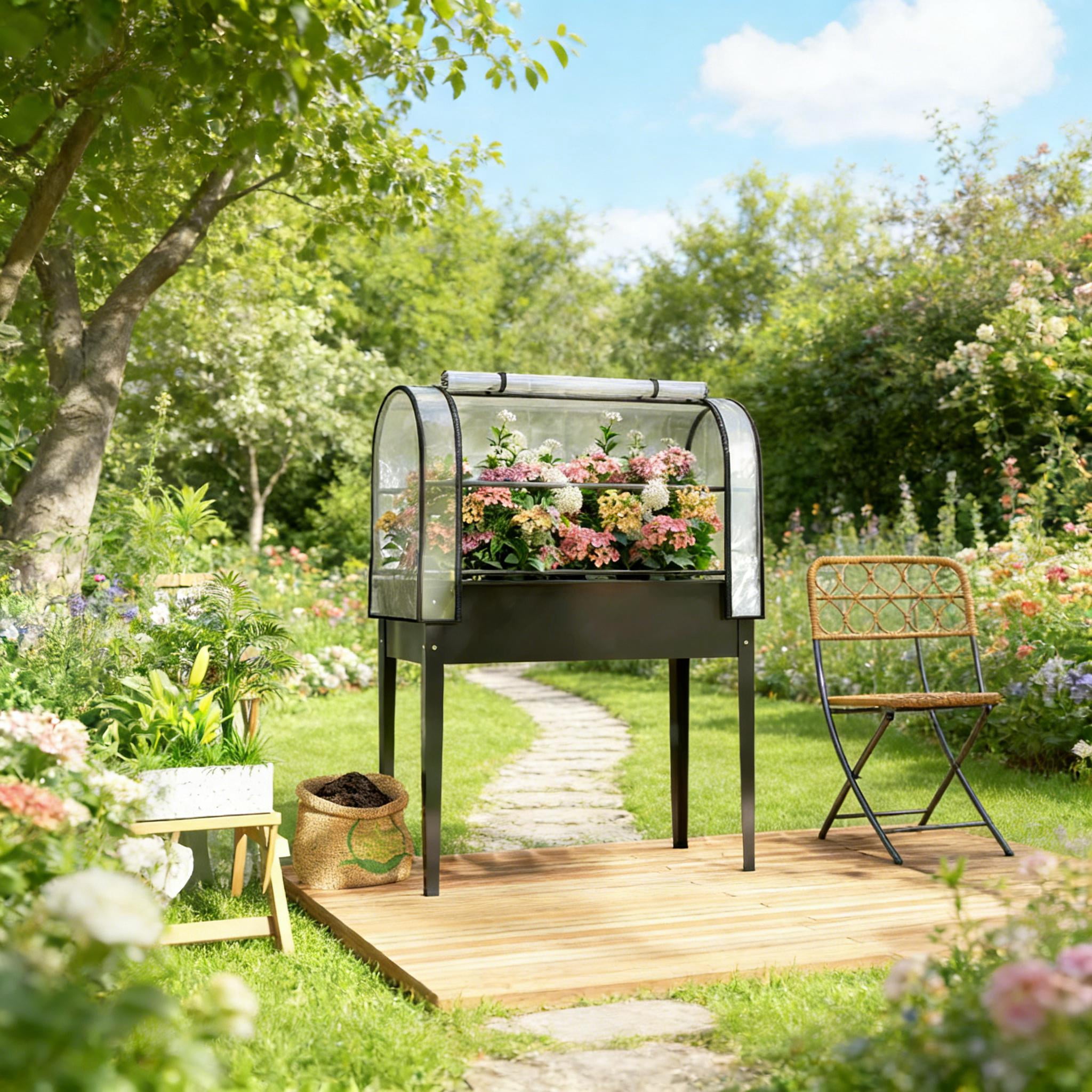 Elevated Plant Boxs, Raised Garden Bed Flower Box