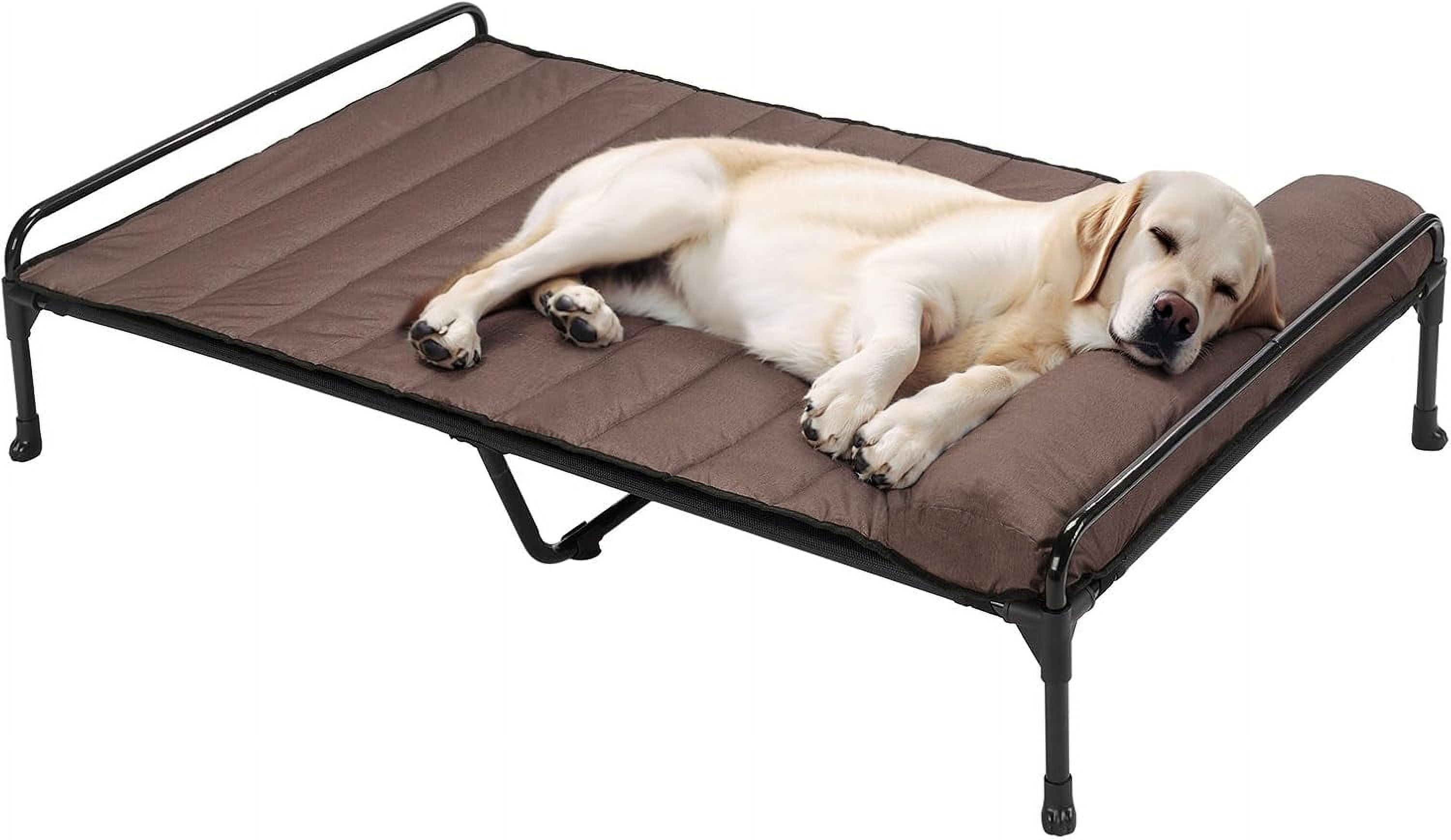 Picture of Elevated Raised Dog Bed+Waterproof Removable Pillow-Top Mat, Cooling ...