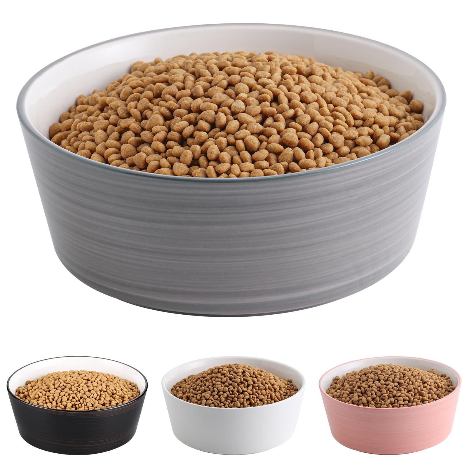 Elevated/Raised Dog Bowl Wood Stand for Medium Large Breed,7.67 in Wide Dog Food Water Dish Holder