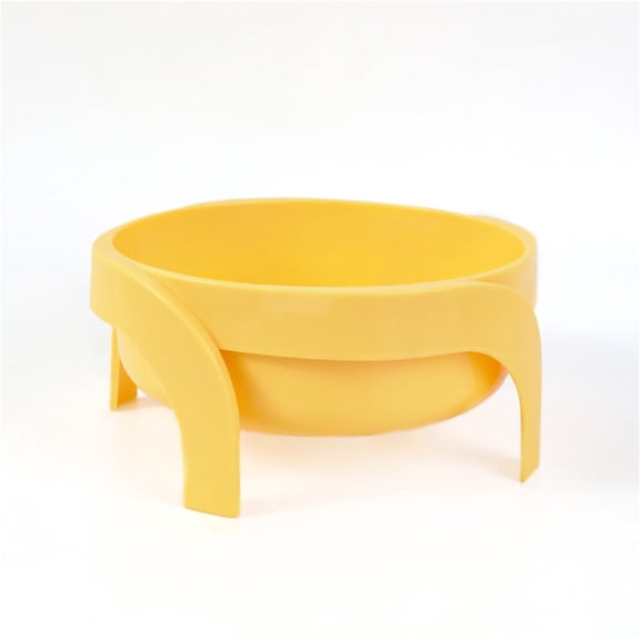 Elevated Raised Pet Bowl with Stand, Anti Spill Non Slip Feeding Dish Reduces Vomiting & Neck Strain, Easy Clean Durable Single Food Bowl for Small Dogs Cats, 14×14×7cm