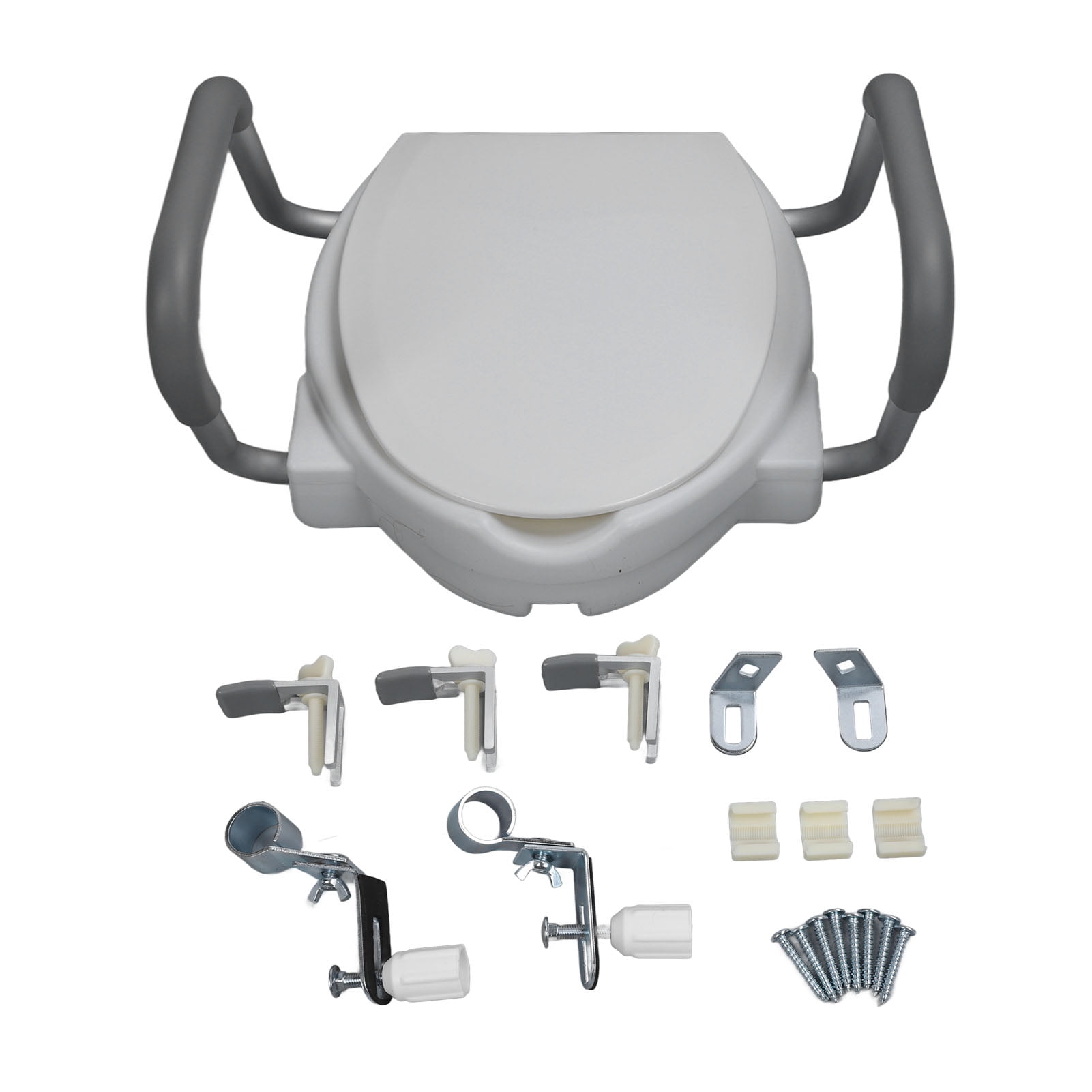 Elevated Raised Toilet Seat with Arms, Heavy Duty Ergonomic Design ...