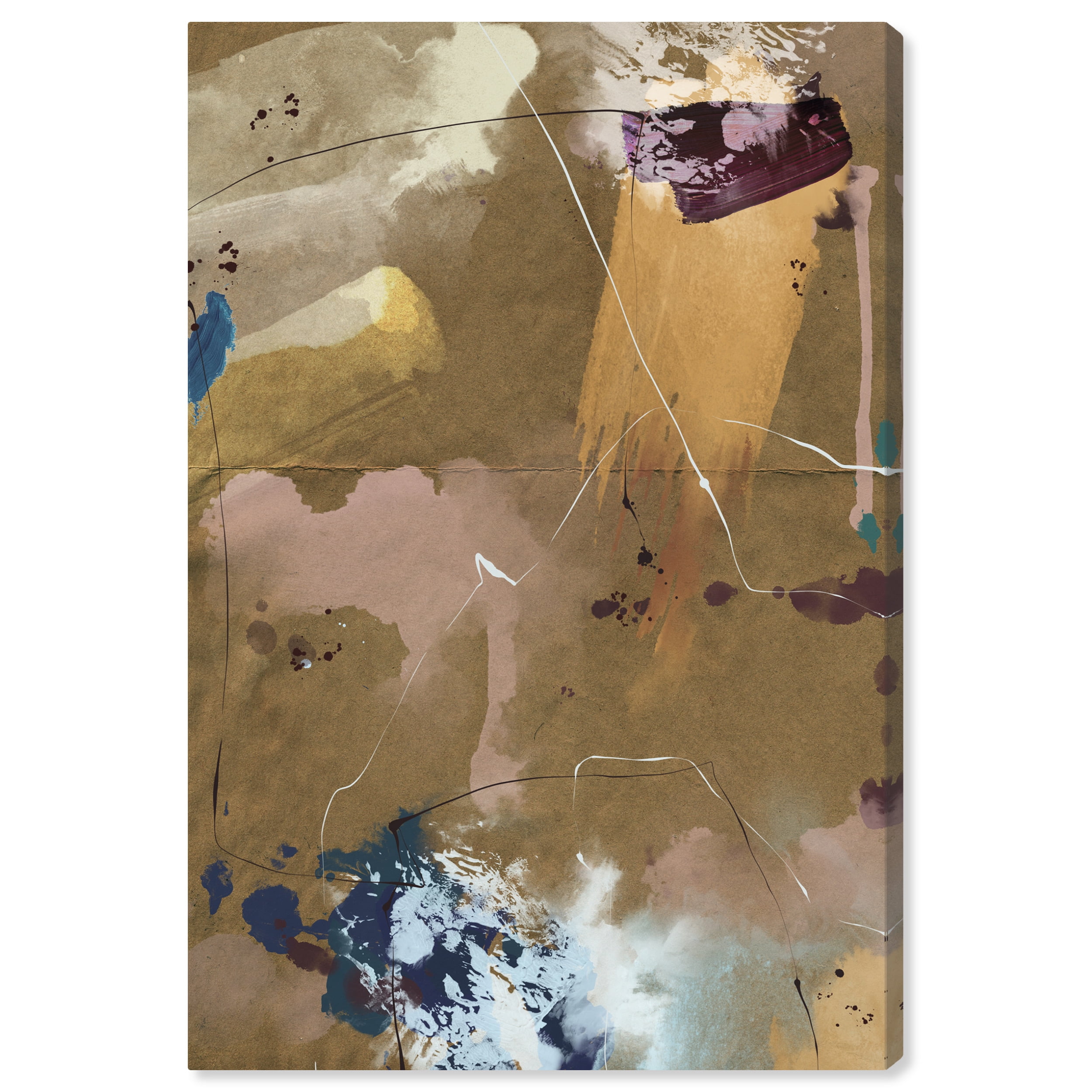 Elevated Sands Abstract Brown Canvas Wall Art, 10" x 15"