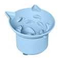 thumbnail image 1 of Elevated Silicone Slow Feeder Cat Bowl with Tilt Design Fish Shape Pet Dish for Small Dogs and Cats to Overeating, 1 of 3