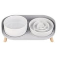 Elevated Slow Feeder Bowls HYZ01 Slow Down Food Bowl with Water Bowl Combo Pack Raised