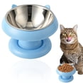 thumbnail image 1 of Elevated Stainless Steel Cat Dog Bowls, Anti Tip Wide Opening Raised Pet Feeder Bowl Neck Protection Design for Kitten Small Dogs Indoor Outdoor Daily Feeding & Veterinary Use, 1 of 7