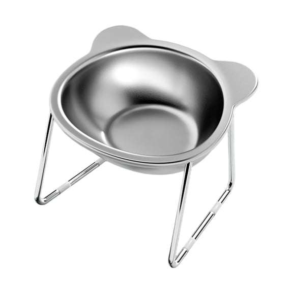 Elevated Stainless Steel Pet Bowls Raised Feeding Dish With Metal Stand For Improved Posture And Digestion