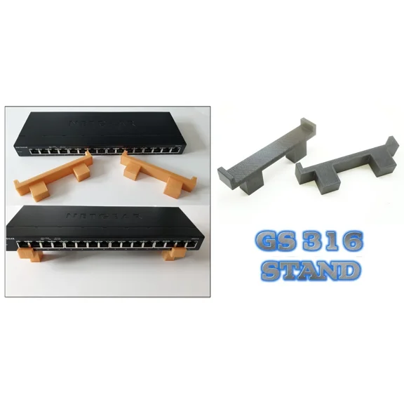 Elevated Stand For Netgear Gs316 16-Port Ethernet Switch Hub +1