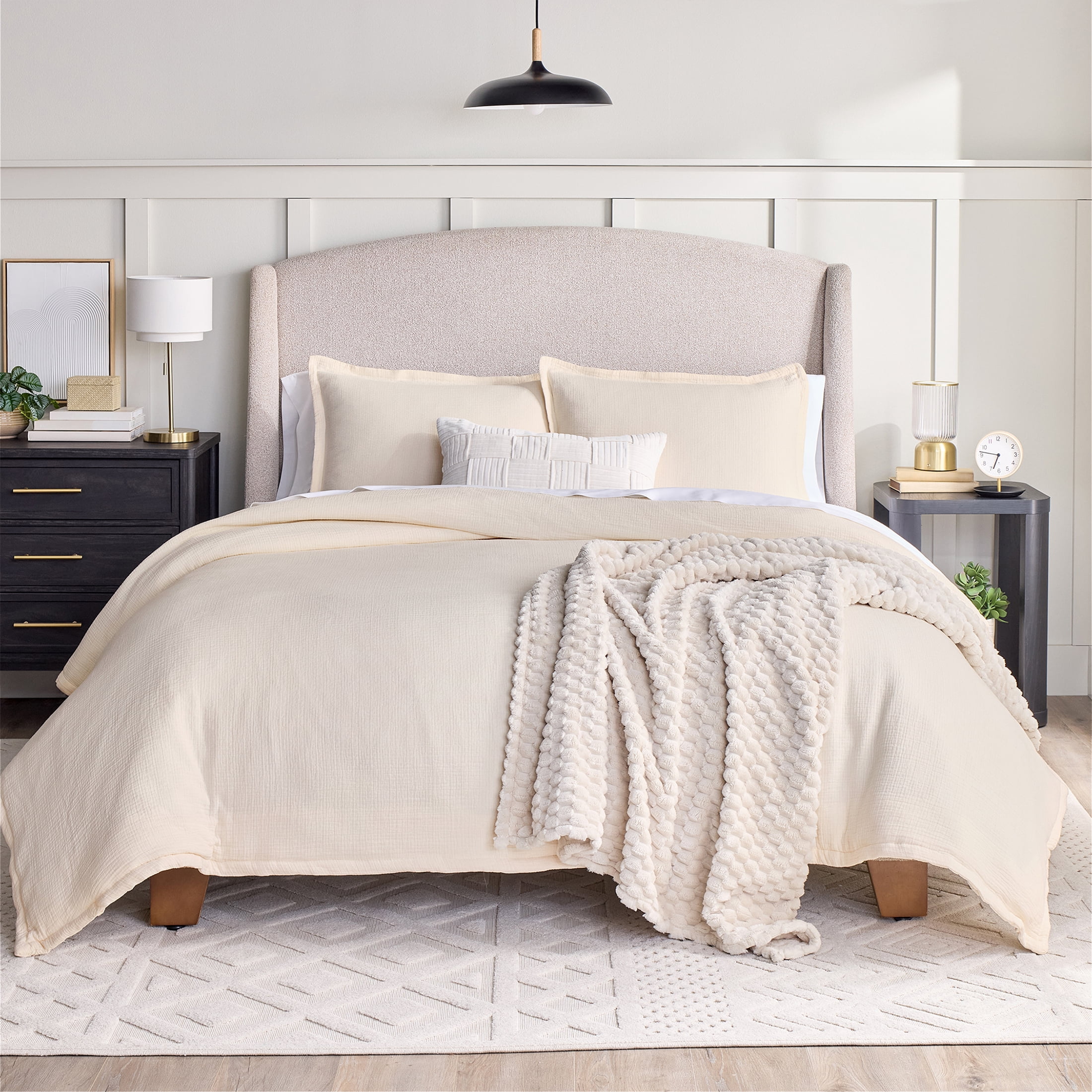 Better Homes & Gardens Full Bedding Bundle – Comforter Set, Quilt, Throw, Sheets, Pillow, Mattress Topper & Cooling Mattress Protector