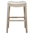 thumbnail image 1 of Elevated Upholstered Barstool, Stone Wash Brown, 1 of 3